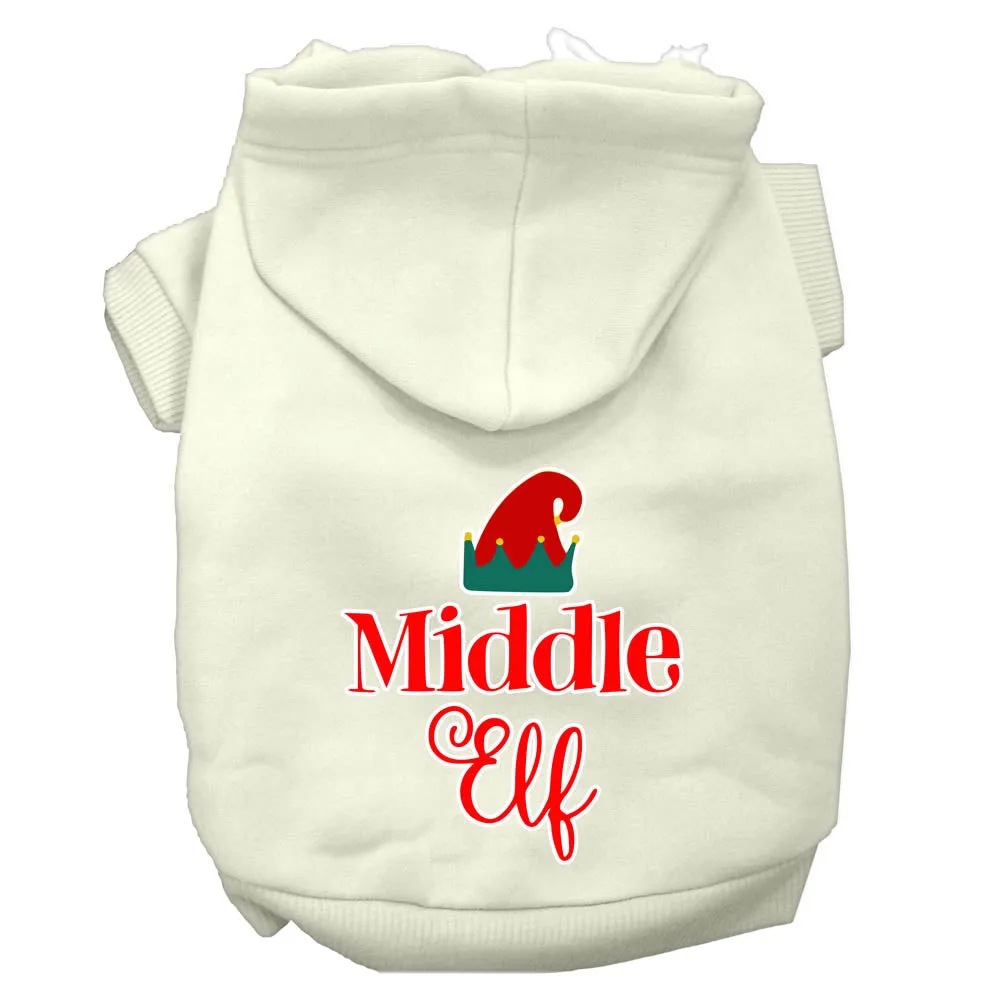 Middle Elf Screen Print Dog Hoodie Cream Xxxl
