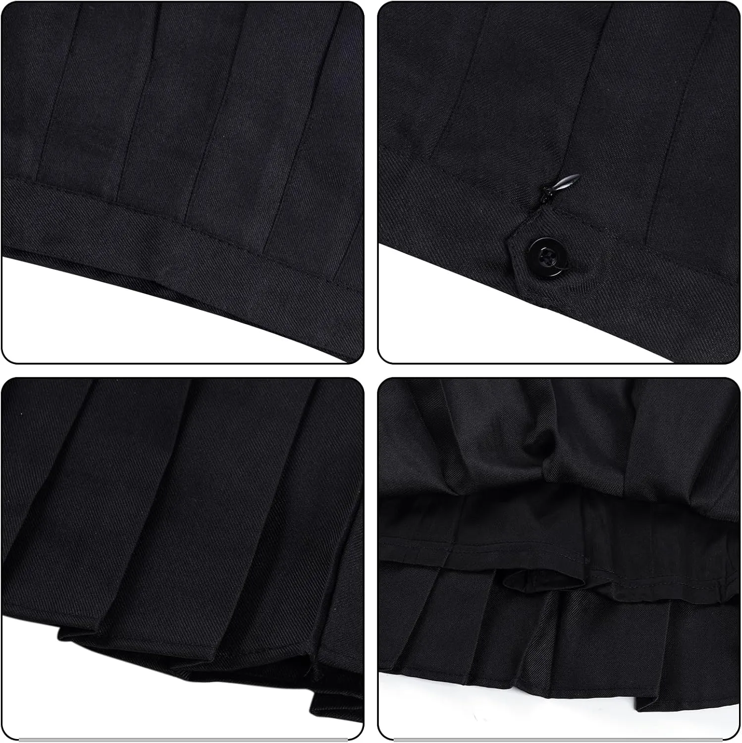 Rbenxia Womens Girl High Waisted Pleated Skirt A-Line Mini Skirt School Uniform Skater Tennis Skirts with Lining Shorts