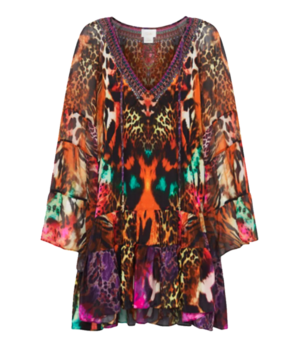 Surealist Suspension A-Line Short Dress
