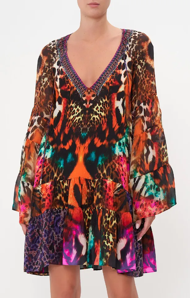 Surealist Suspension A-Line Short Dress