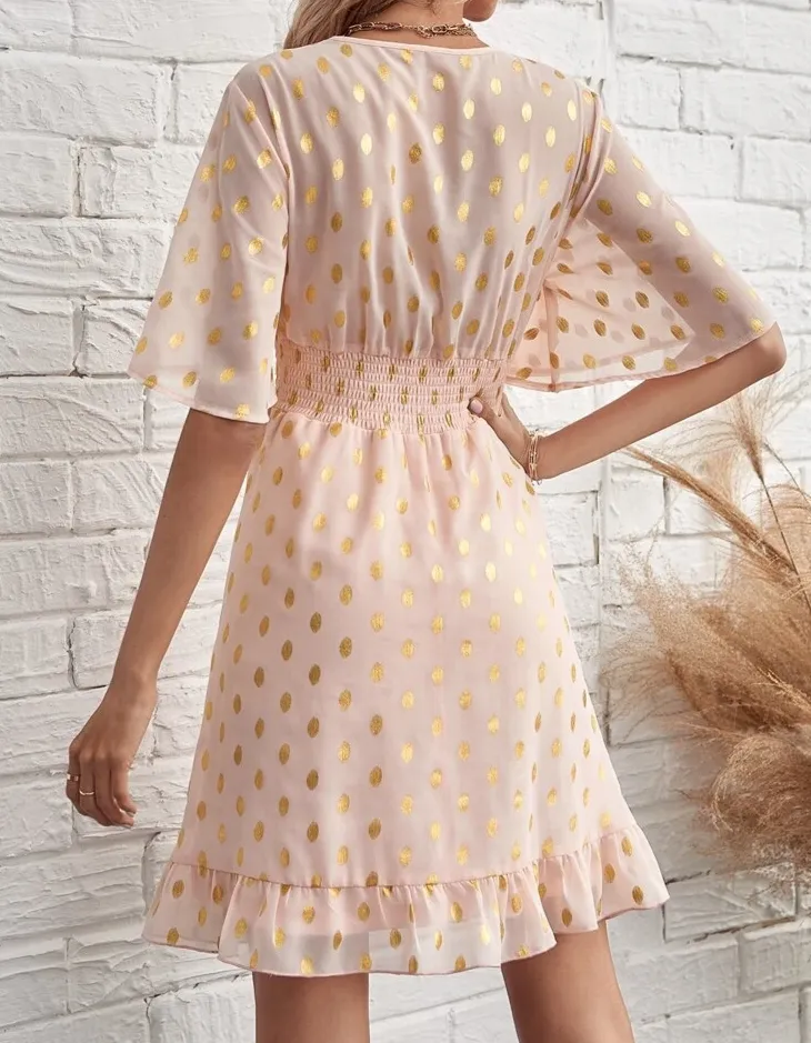 Thurn Golden Mini Dress