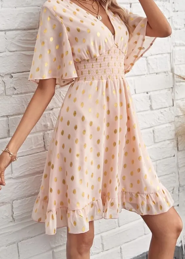 Thurn Golden Mini Dress