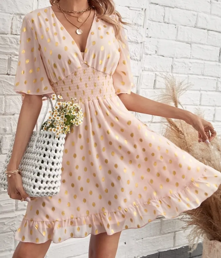 Thurn Golden Mini Dress